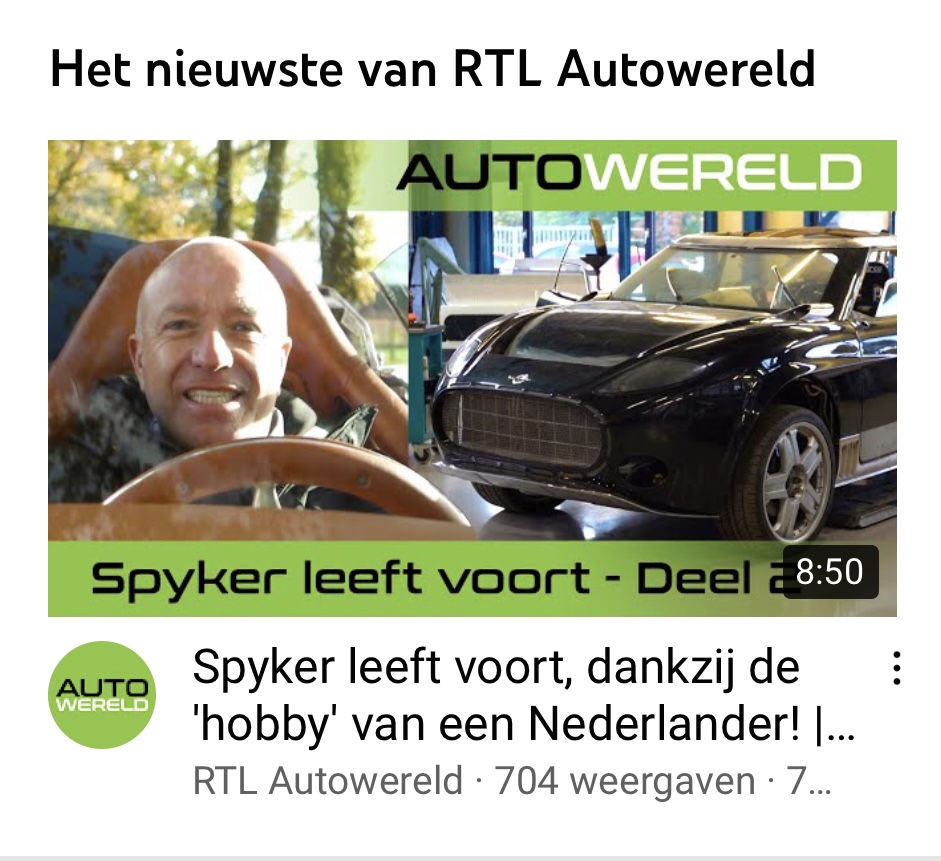 RTL Autowereld "Spyker lives on" Part 2